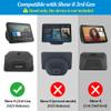 PlusAcc Stand for Echo Show 8 (3rd Gen) - Adjustable Tilt Holder, Table Stand Accessories Compatible with iPhone Models & Echo Show 8 3rd Generation, Non-Slip Base (Black) view 2