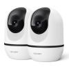 WUUK 4MP Indoor Security Camera, Pan Tilt Cam for Baby/Elder/Dog/Pet, Wi-Fi Home Security, Motion Detection & Tracking, Night Vision, 2-Way Audio, Compatible with Alexa & Google Home (2 Pack) view 1