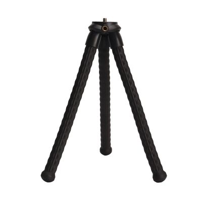 Mini Flexible Tripod Stand,1/4 Inch Screw Portable Tripod with Hidden Phone Holder Cold Shoe Mount for Camera Phone