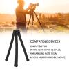 Mini Flexible Tripod Stand,1/4 Inch Screw Portable Tripod with Hidden Phone Holder Cold Shoe Mount for Camera Phone view 3