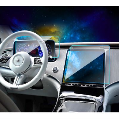 EUEKY 2024 Mercedes EQE Screen Protector for 2023 2024 2025 Mercedes Benz EQE Sedan SUV / 2024 AMG EQE SUV / 2022-2025 S580 S Class Nav.12.3Inch+Dash12.8Inch Display Tempered Glass Film for 2025 EQE (2pcs)