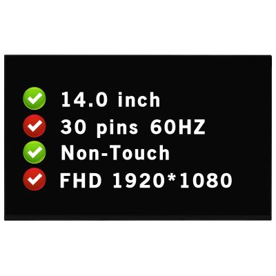 BTSELSS FHD 1920x1080 30 pins LCD Non-Touch Screen Replacement for Dell Latitude P135G P135G001 14.0" Display Panel (No Tabs)