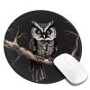Late Night Owl Round Mouse Pad Waterproof Non-Slip Rubber Base for Office Laptop,Laptop Wireless Mouse Home Office Travel 4 Pcs view 2