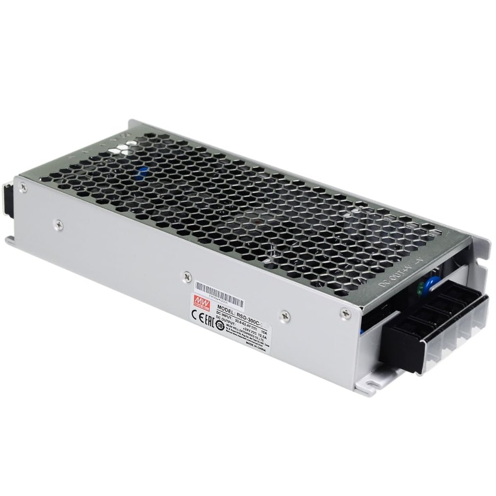 Mean Well RSD 300W 48V 5.7A Power Supply Converter DC/DC Single Output RSD-300B-48 Power Supply Driver Transformer for Railway, Industrial, Communications or Data Systems, etc