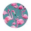 A Flock of Flamingos Round Mouse Pad Waterproof Non-Slip Rubber Base for Office Laptop,Laptop Wireless Mouse Home Office Travel 4 Pcs view 1