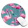 A Flock of Flamingos Round Mouse Pad Waterproof Non-Slip Rubber Base for Office Laptop,Laptop Wireless Mouse Home Office Travel 4 Pcs view 2