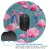 A Flock of Flamingos Round Mouse Pad Waterproof Non-Slip Rubber Base for Office Laptop,Laptop Wireless Mouse Home Office Travel 4 Pcs view 4