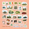 Navy Peony Emerald Ireland Travel Stickers (34pcs) Irish Decals for Scrapbooks, Journals view 2