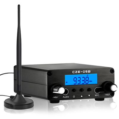 CUIAMAO FM Transmitter for Church Drive-in Movie Long Range Stereo Transmitter for Parking Lot, Lights Show Fireworks Display,School, Supermarket Events