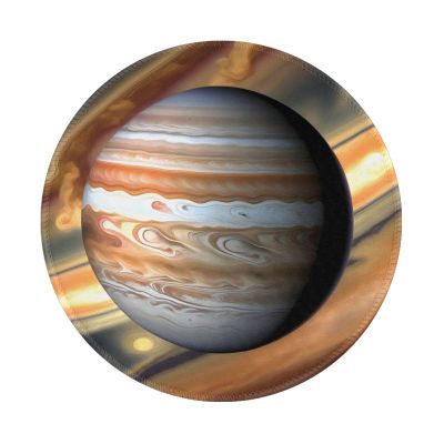 Jupiter Landscape Round Mouse Pad Waterproof Non-Slip Rubber Base for Office Laptop,Laptop Wireless Mouse Home Office Travel 4 Pcs