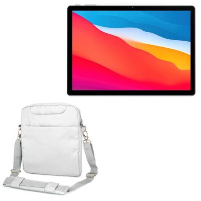 BoxWave Case Compatible with Alldocube X Game - Encompass Urban Bag, Over Shoulder Messenger Straps Handle Bag Pockets - Cool Grey