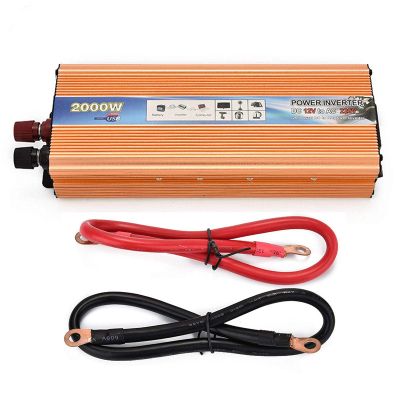 inBEKEA Power Inverter, 12V/24V to 110V/240V 2000W Converter, with AC Outlets and USB Port, for Car Camping Road Trip Must Have (110v 12V)