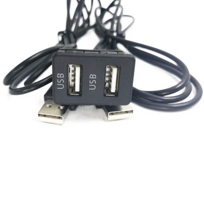 DEUSES [Replacement car Parts] 2 Styles Universal External AUX Switch/Dual USB Panel 2 USB Ports Audio Cable Adapter for Ford for H-on-da [Replacement] (Color : 150cmDUAL USB)
