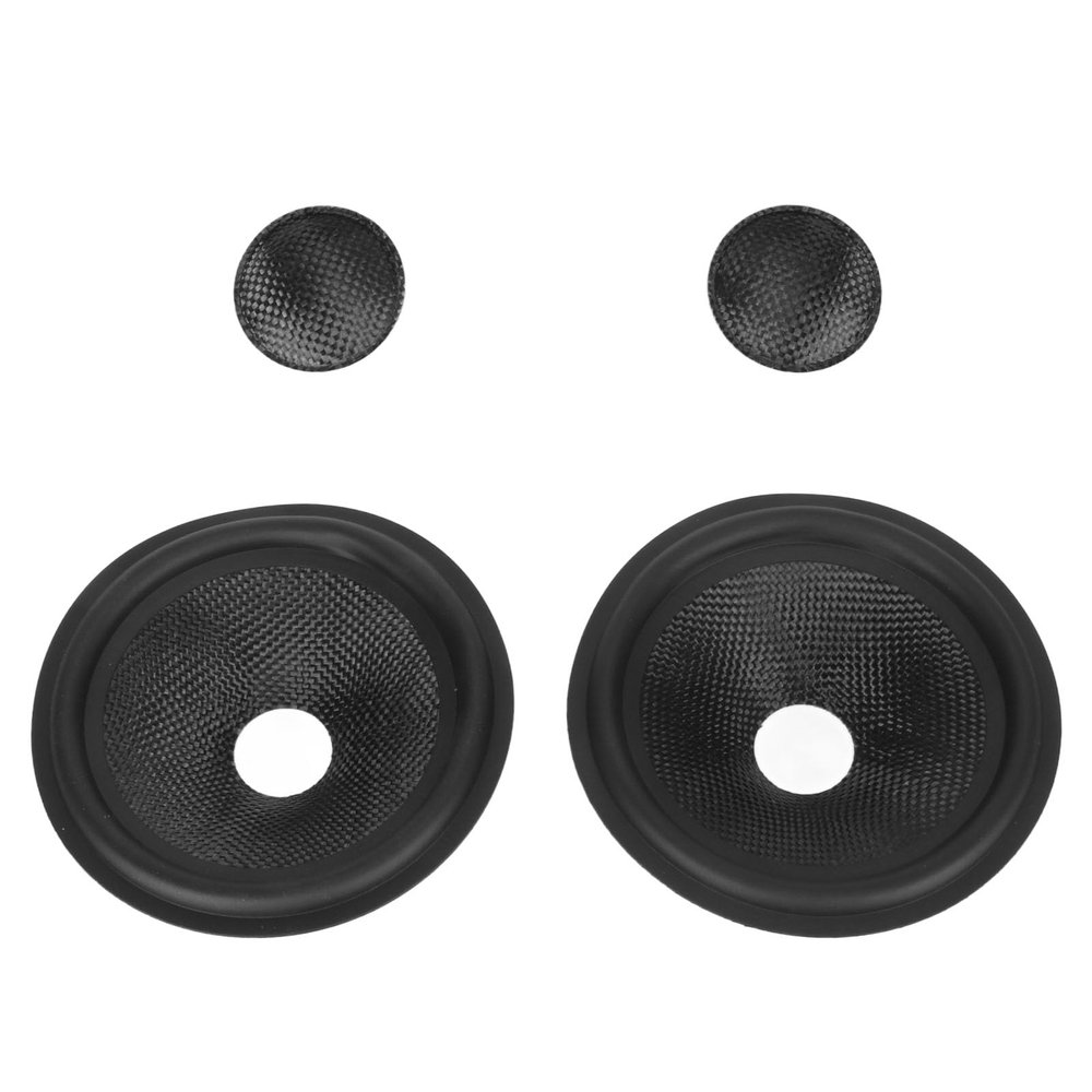 2pcs 5 Inch Speaker Cone Drum Paper with Rubber Surround, High Performance Paper Cone, Absorption, Suitable for Subwoofer