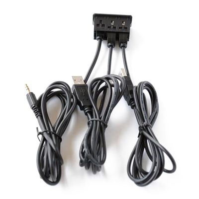 DEUSES [Replacement car Parts] 1Pc Universal Car Dash Flush Mount USB Port Panel Auto Boat 3.5mm AUX Extension Cable Adapter for Truck Motorbike Waterproof [Replacement]