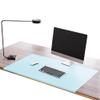Leather Desk Pad, Waterproof Desk Mat Mouse Pad with Edge Protector, Large Mouse Pad Keyboard Mat for Office/Home/Work, Non-Slip Desk Writing Pad Laptop Desk Pad,90 * 50cm,Blue view 1