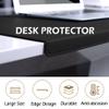 Leather Desk Pad, Waterproof Desk Mat Mouse Pad with Edge Protector, Large Mouse Pad Keyboard Mat for Office/Home/Work, Non-Slip Desk Writing Pad Laptop Desk Pad,90 * 50cm,Blue view 2