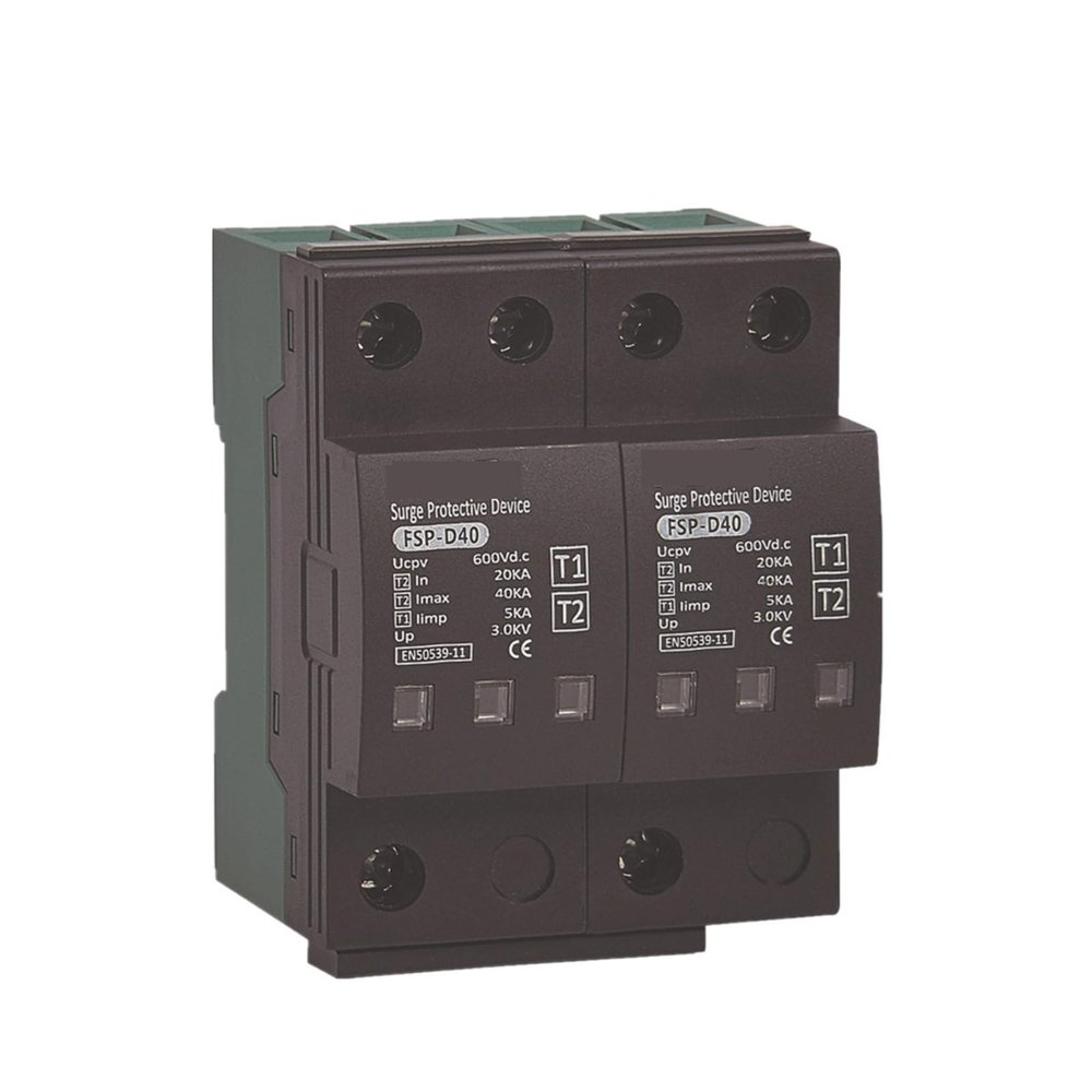 2P 600V DC SPD Type 1+2 DC Surge Protective Device 7KA Arrester Device