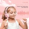 Cowyawn Kids Headphones, Toddler Headphones with Safe Volume Limiter 94dB, Wired School Headphones for Kid, 3.5mm Adjustable On-Ear Headphone for Boys/Girls/Children/Teens/iPad/Computer, Light Pink view 2