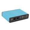 5.1 Channel USB Sound Card, Analog Play Recording External Sound Card for PC Laptop Computer with Multiple Interfaces, 48kHz Sampling Rate (Blue) view 1
