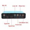 5.1 Channel USB Sound Card, Analog Play Recording External Sound Card for PC Laptop Computer with Multiple Interfaces, 48kHz Sampling Rate (Blue) view 2
