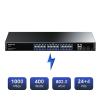 24 Port Gigabit PoE Switch,AUMOX PRO 28 Port PoE with 2 x Uplink Gigabit Ports, 2 x 1G SFP Slots 400W SG528P ,Plug and Play,Metal Case Desktop, Wall Mount or Rackmount Network Switch,802.3af/at view 2