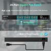 24 Port Gigabit PoE Switch,AUMOX PRO 28 Port PoE with 2 x Uplink Gigabit Ports, 2 x 1G SFP Slots 400W SG528P ,Plug and Play,Metal Case Desktop, Wall Mount or Rackmount Network Switch,802.3af/at view 3