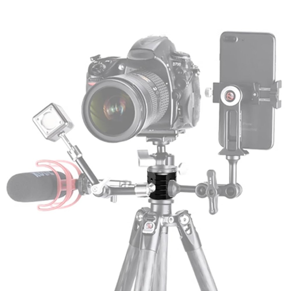 BGNing Camera Screw Adapter Tripod Adapter 3/8 1/4 Arri Screw Hole Aluminum Alloy Tripod Extension Mount for DSLR Camera Monitor Fill Light Mic Magic Arm