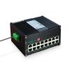Zhpuostd 16 Ports PoE Managed Gigabit Industrial Ethernet Switch,with 16 10/100/1000Mbps RJ45 Ports,2-Layer, CLI, Web, IP40, -40C to 80C (-40F to 176F) Operating DIN Rail Ethernet Switch view 1