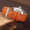 SEURE Quick Release Watch Band,Top Genuine Leather Watch Straps 19mm 20mm 21mm 22mm 24mm for Men and Women (22mm, Light brown-Silver) view 4