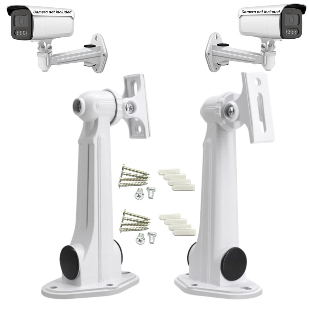 Coolotic Universal Aluminum Alloy CCTV Security Camera Mounting Bracket, Indoor Outdoor Wall Ceiling Mount Holder Stand Monitor Rotary Bracket for CCTV Surveillance Camera , IP Camera