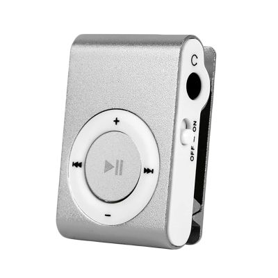 Ulafbwur MP3 Player, 8GB Memory, Portable MP3 Player with TF Card Slot, Metal Clip, USB, Sport Digital Music Walkman for Running, Silver