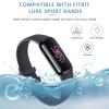 AK Sport Band Compatible with Fitbit Luxe Bands for Women Men, Soft Silicone Replacement Sport Straps Wristbands for Fitbit Luxe Fitness and Wellness Tracker (Large,Midnight Blue) view 4