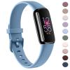 AK Sport Band Compatible with Fitbit Luxe Bands for Women Men, Soft Silicone Replacement Sport Straps Wristbands for Fitbit Luxe Fitness and Wellness Tracker (Small,Senior Blue) view 1