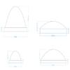 4 PCS Total Size Round 23mm 43mm 47mm 50mm Optical Lens Magnifying Glass view 3