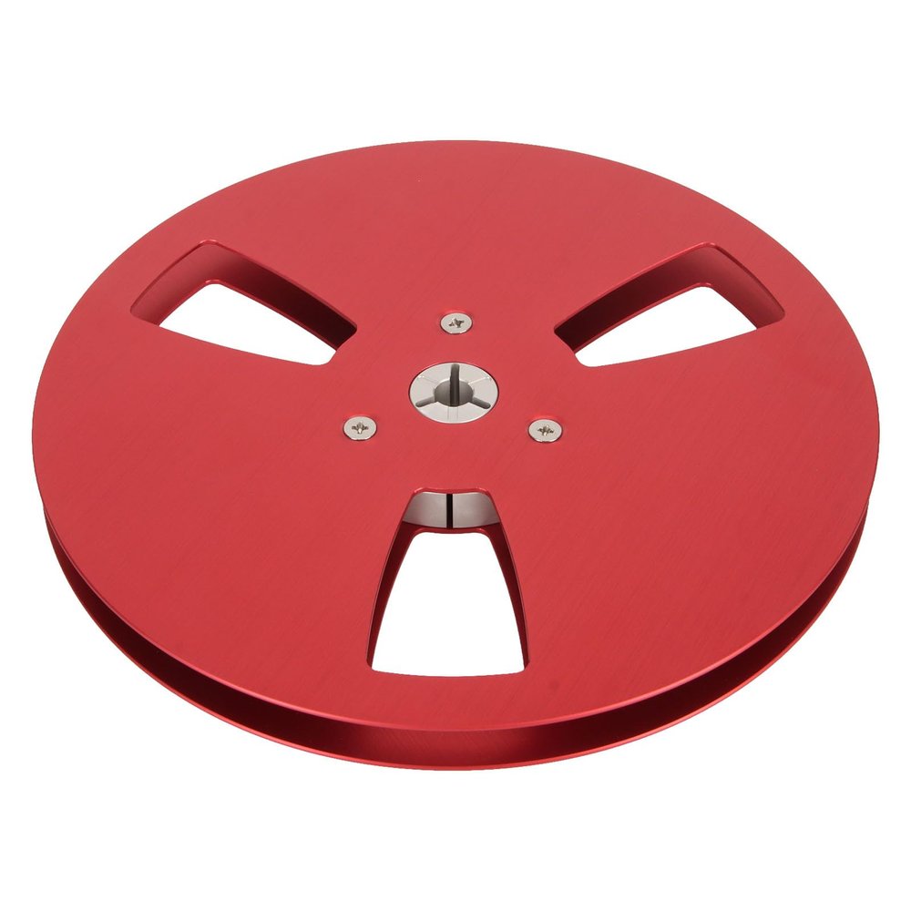 7 Inch Empty Tape Reel, Full Aluminum Blank Tape Reel to Reel Recorder Empty Spool, Pack of 1, for StuderNagra, Black Silver Gold Blue Red (#13)