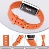 AK Sport Band Compatible with Fitbit Luxe Bands for Women Men, Soft Silicone Replacement Sport Straps Wristbands for Fitbit Luxe Fitness and Wellness Tracker (Large,Orange) view 3