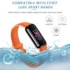 AK Sport Band Compatible with Fitbit Luxe Bands for Women Men, Soft Silicone Replacement Sport Straps Wristbands for Fitbit Luxe Fitness and Wellness Tracker (Large,Orange) view 4