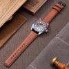 SEURE Quick Release Watch Band,Top Genuine Leather Watch Straps 19mm 20mm 21mm 22mm 24mm for Men and Women (21mm, Dark brown-Black) view 3