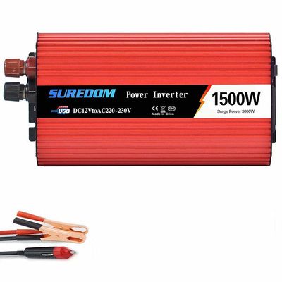 inBEKEA 1000W 1500W 2000W Continuous Power,Power Inverter AC Outlets 12/24V to 110/220V Car Converter with USB Port,Outdoor Emergency Power Supply (1500w 12vto110v)