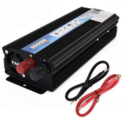 inBEKEA 2000W Car Power Inverter DC 12V/24V to AC110V 230V Pure Sine Wave Converter with AC Outlets and USB Port (12vto110v)