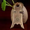 ANNURA Copper Cupboard Door Knob,Copper Cup Handles, 2Pcs Chinese Style Vintage Furniture Drawer Brass Pulls Handle Jewelry Box Wardrobe Door Small Handle view 2