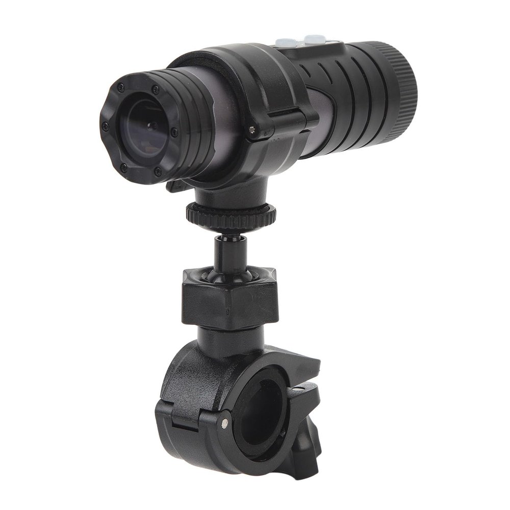 gernie Mini Sport DV Camera, 1080P 12MP 120 Wide Angle Action Camera IP66 Motorbike Helmet Camera Rechargable 1600mAh Video Camcorder with Brackets for
