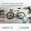 Borgen Bike Wall Mount Pedal Hook for E-Bikes, MTB & Road - Bicycle Wall Mount with Support Brackets and Wall Protection Pads, Suitable as Bike Rack Garage Bike Storage Shed and Bicycle Storage Indoor view 2