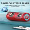 Portable Speaker, Wireless Bluetooth Speaker, IPX7 Waterproof, 25W Loud Stereo Sound, Bassboom Technology, Built-in Mic, 16H Playtime with Lights for Home Outdoor view 2