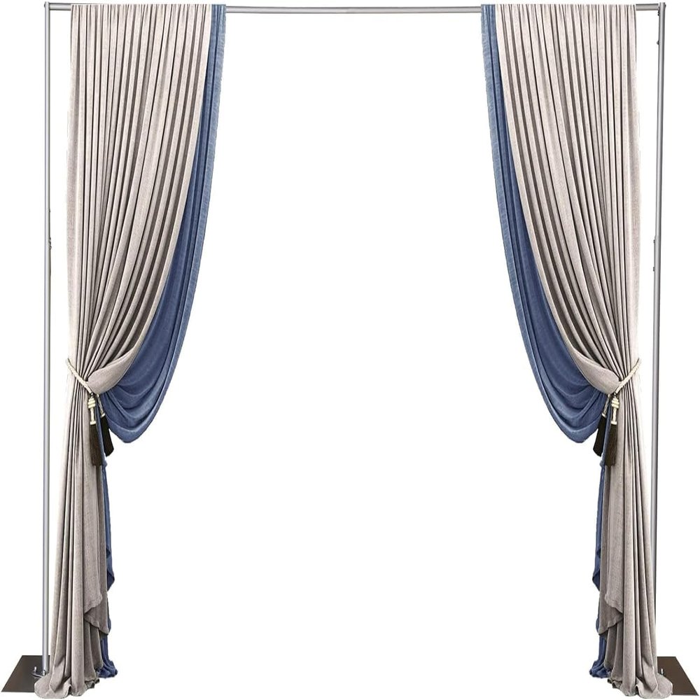 10ft x10ft Heavy Duty Telescopic Portable Pipe and Drape Backdrop Stand or Room Divider Kit, Photo Studio Photography Background Support System Wedding Party Exhibition Trade Show Display
