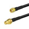 Bingfu WiFi Antenna Extension Coaxial Cable 10ft RP-SMA Male to RP-SMA Female Bulkhead Mount Double Shielded Low Loss ALSR240 Cable for WiFi Wireless Router Hotspot Security IP Camera view 4
