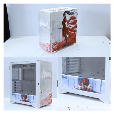 Gaming Case,Mid-Tower PC Gaming Case E-ATX/ATX/M-ATX/ITX - Front I/O USB 3.0 Port - Hinge Glass Side Panel - Includes A Borderless Light Panel
