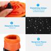 PATIKIL Camera Lens Bag, 1 Pcs 3.3" ID x 5.5" H Cylindrical Drawstring Lens Pouch with Thick Protective Neoprene, Lens Case for DSLR Camera Lens, Water Coffee Cups Black, Orange view 4