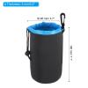 PATIKIL 2 Pcs 3.7" ID x 7.1" H Neoprene Drawstring Lens Pouch, Black, Blue, Camera Lens Case view 2